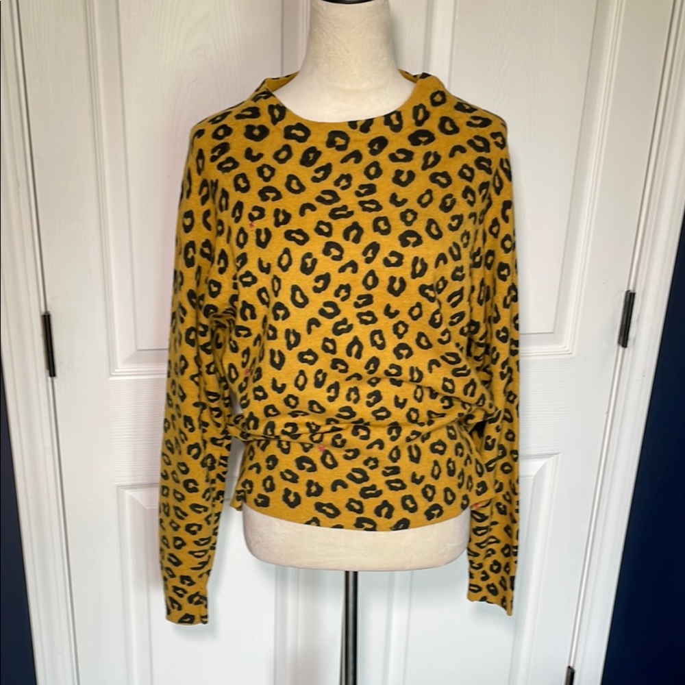 Vintage Workshop Fenn Wright &‎ Manson Lambswool & Angora Blend Leopard Print